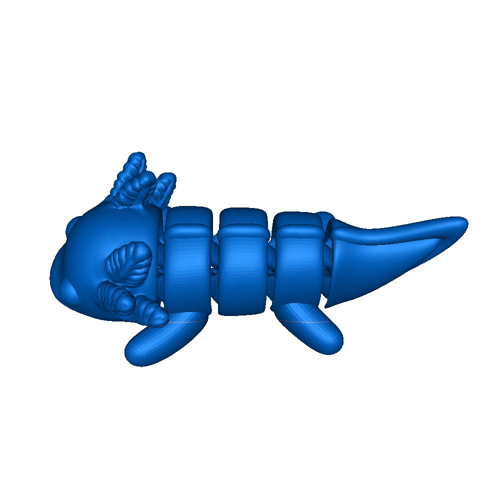 Bronvoorbeeld van het 3D-model baby axolotl 2 door ycryforu