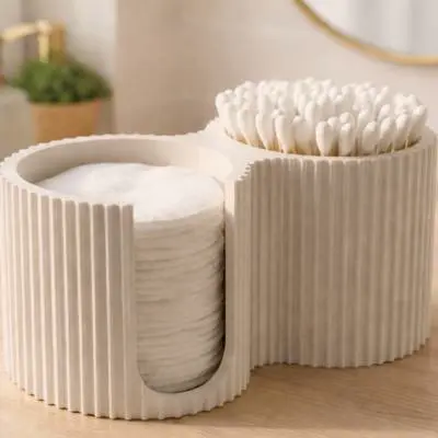 Bronvoorbeeld van het 3D-model Holder for cotton pads and swabs in the bathroom door 3DAny